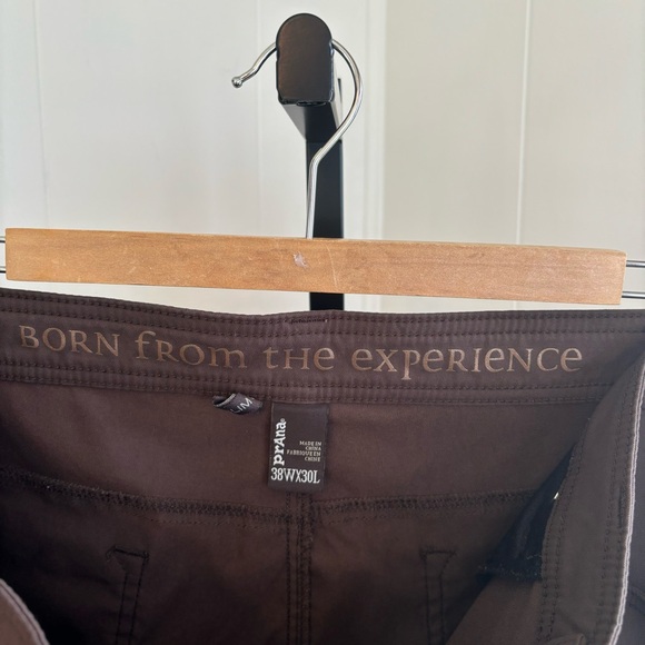 Prana Brown Slim Fit Stretch Outdoor Hiking Chino Pants Mens 38x29 (Tag 30) - Picture 4 of 10